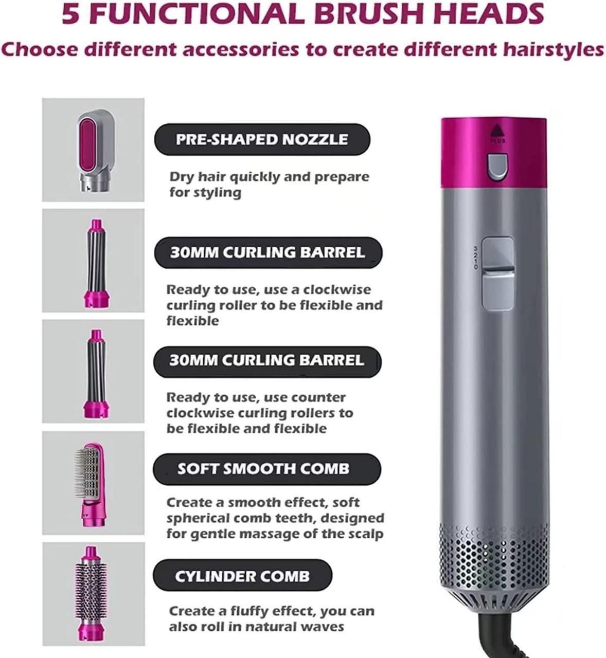 Muti-Functional 5 IN 1 Hair Styling Tool (5 Years Warranty)